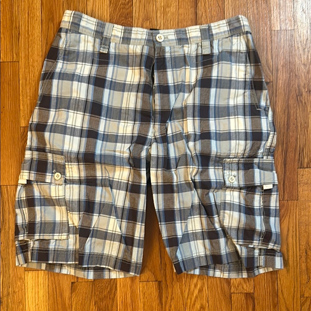 Van Heusen Blue and White Cargo Shorts